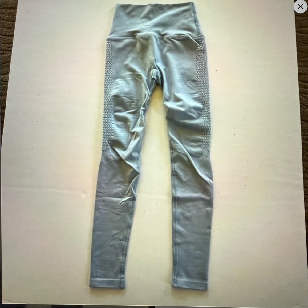 Alphalete juniors XS Light Blue High-Waisted leggings‎ exercise workout